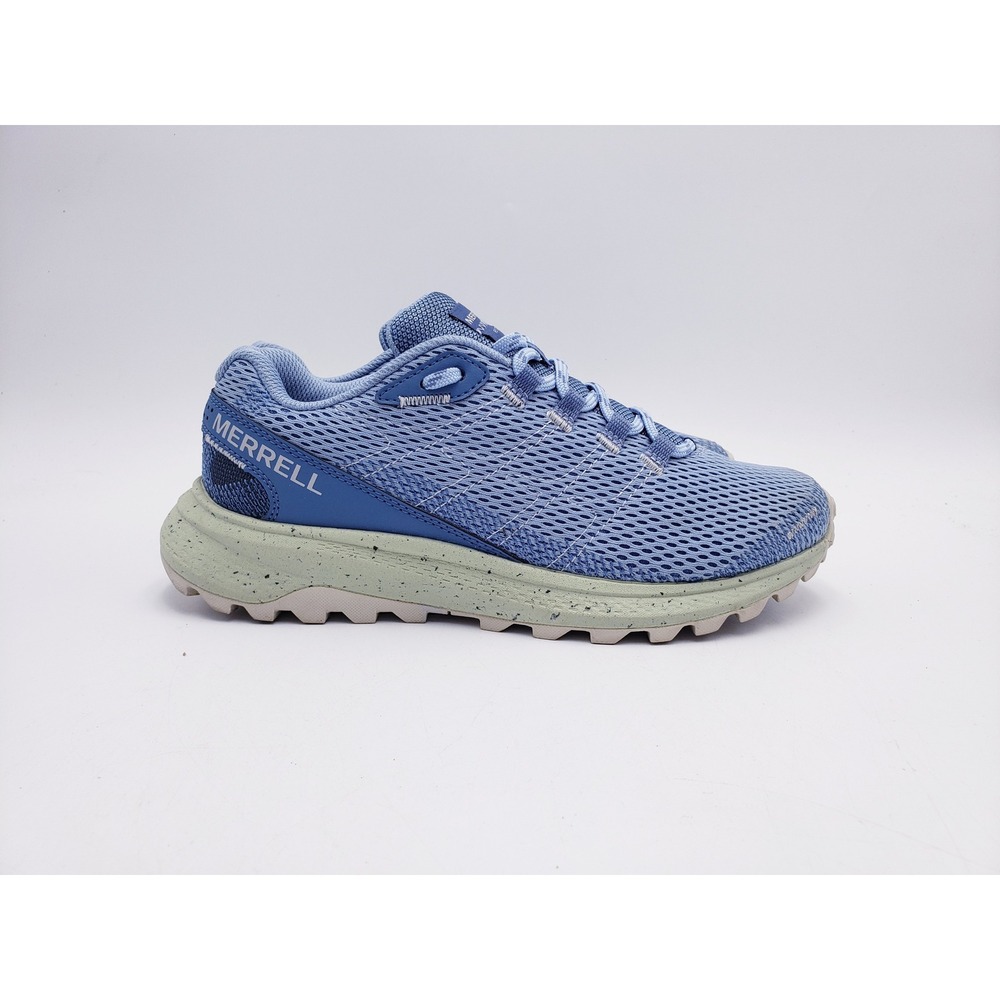 Merrell Fly Strike Trail Running Shoes Blue Mesh Speckled Sole Womens Size 7 - Picture 2 of 10